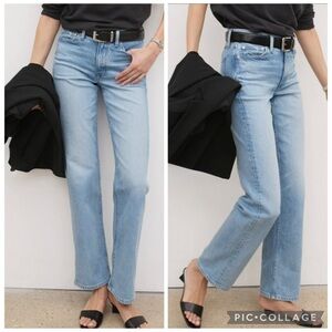 AYR Ghost Ranch Blue Mid-Rise Relaxed Straight Jean | Size 26 | Made in LA